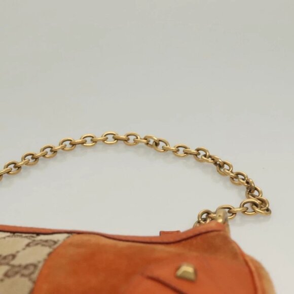 GUCCI GG Canvas Chain Accessory Pouch Orange - Picture 10 of 15
